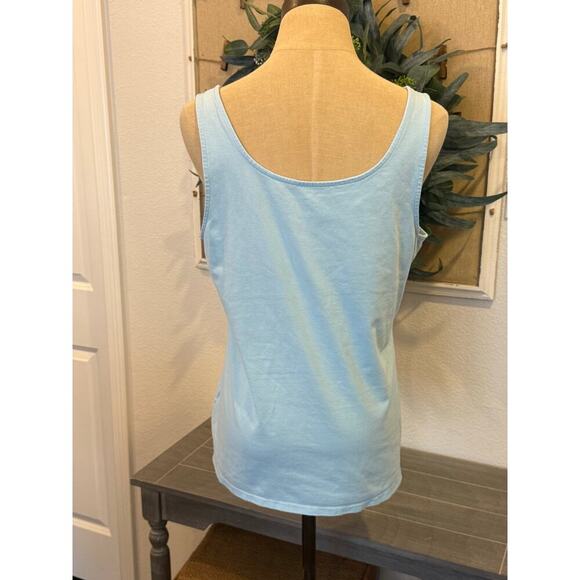 J.JILL Blue Perfect Tank Top Shirt Tee T-Shirt Women size L Basic - Picture 3 of 6